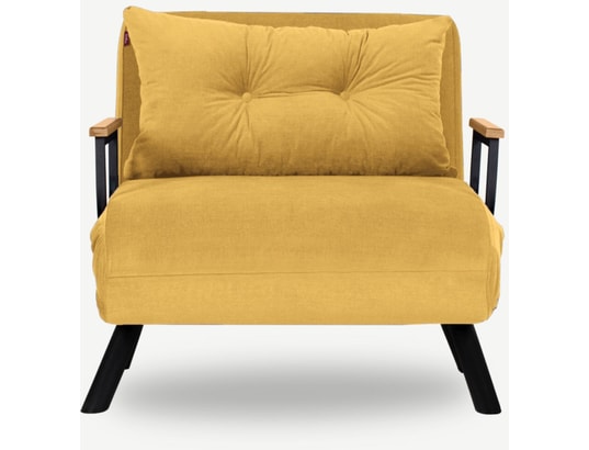 CONCEPT1 - Fauteuil convertible Sando Single moutarde 67 x 78 x h78