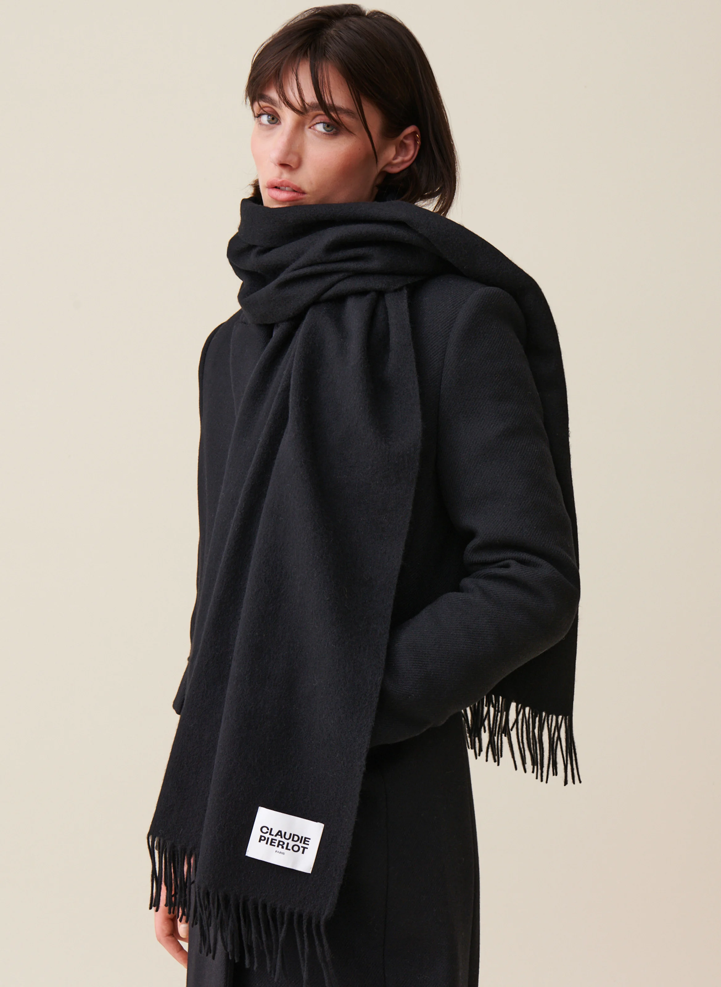 Echarpe en laine | Noir