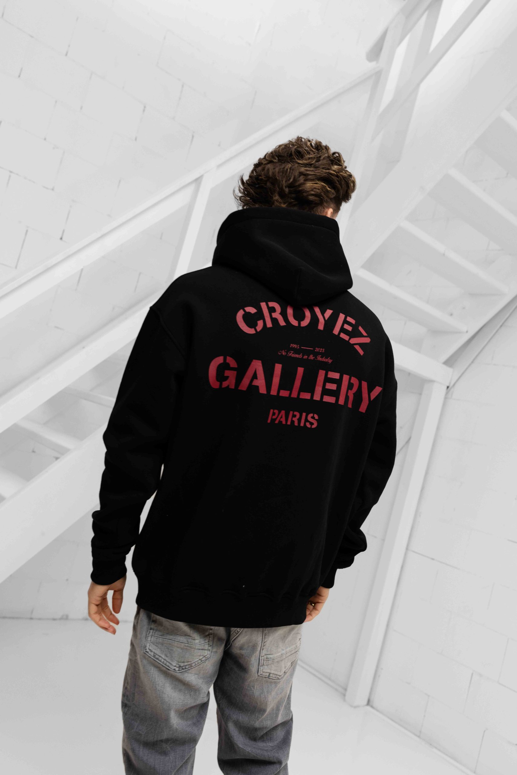Croyez Gallery Hoodie Heren Zwart/Rood