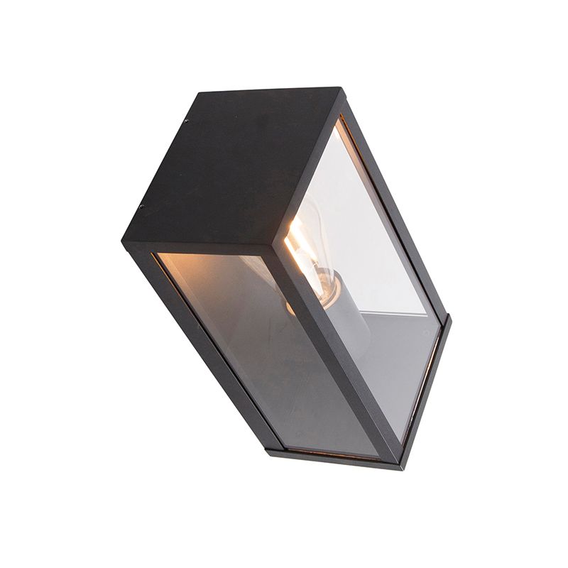 Industriële wandlamp zwart 26 cm IP44  - Charlois