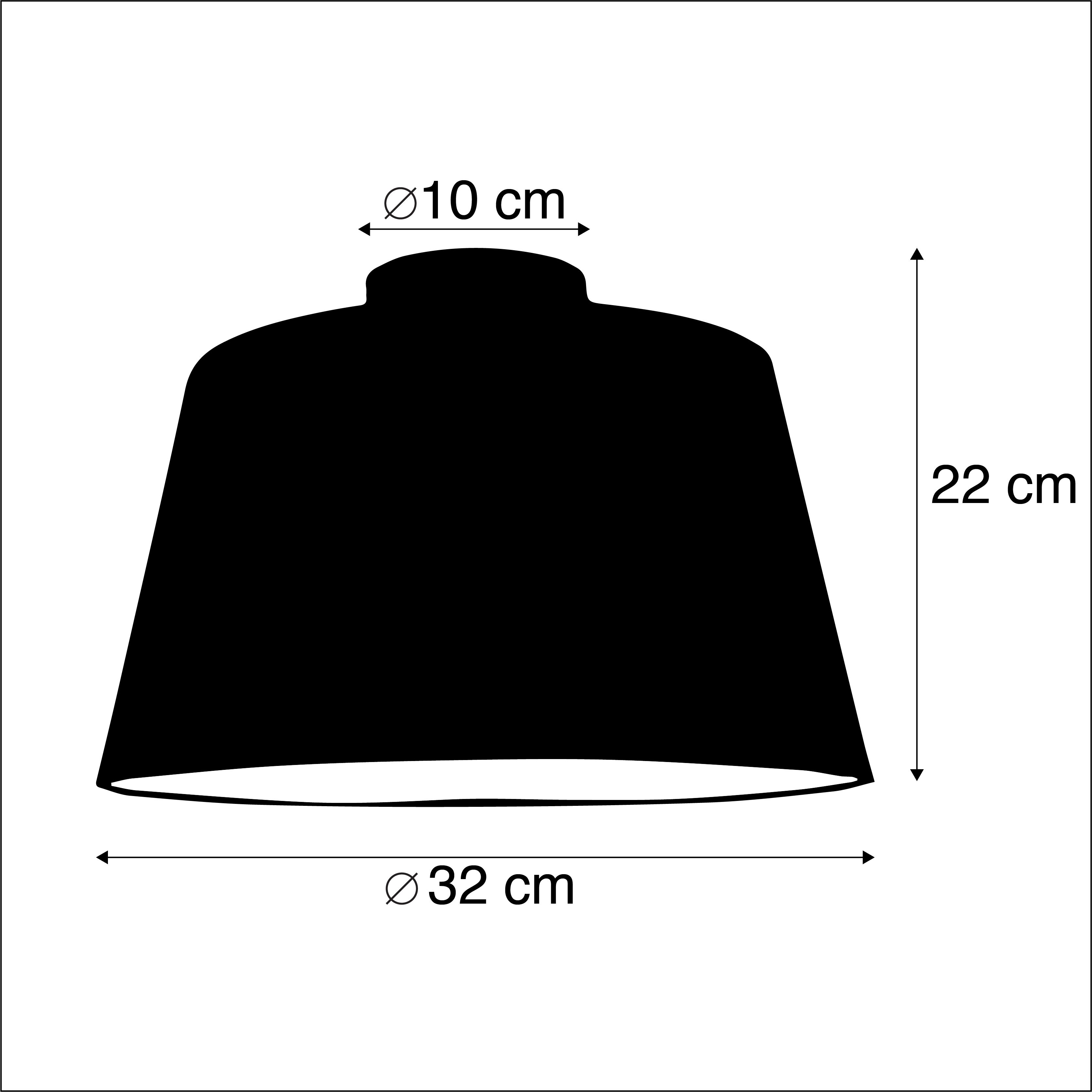 Plafondlamp met katoenen kap zwart met goud 32 cm - Combi zwart