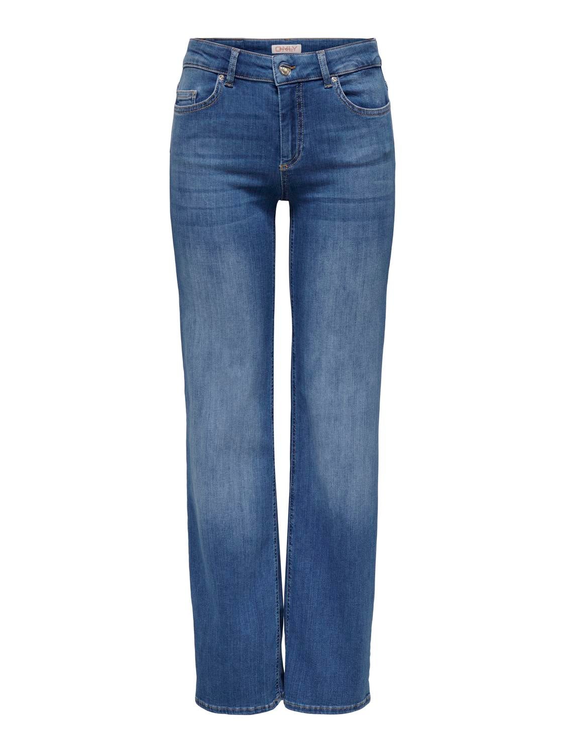 ONLBLUSH Mittlere Taille Gerade geschnitten Jeans Medium Blue Denim