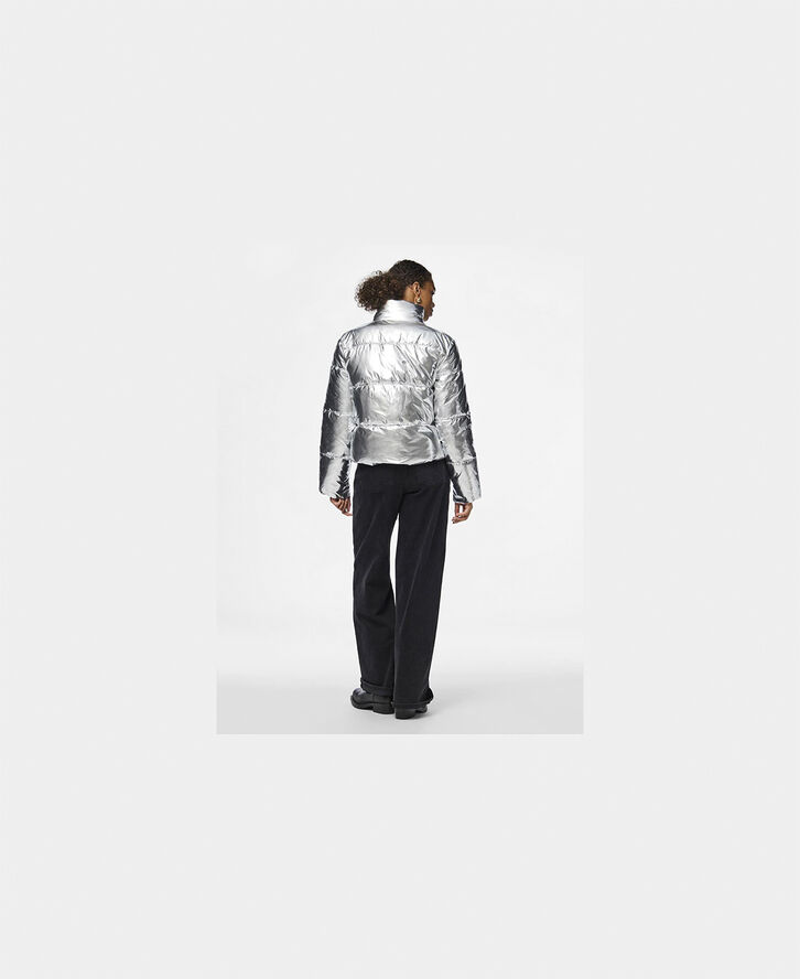 Pieces PCNAMIE PUFFER JACKET Sølv