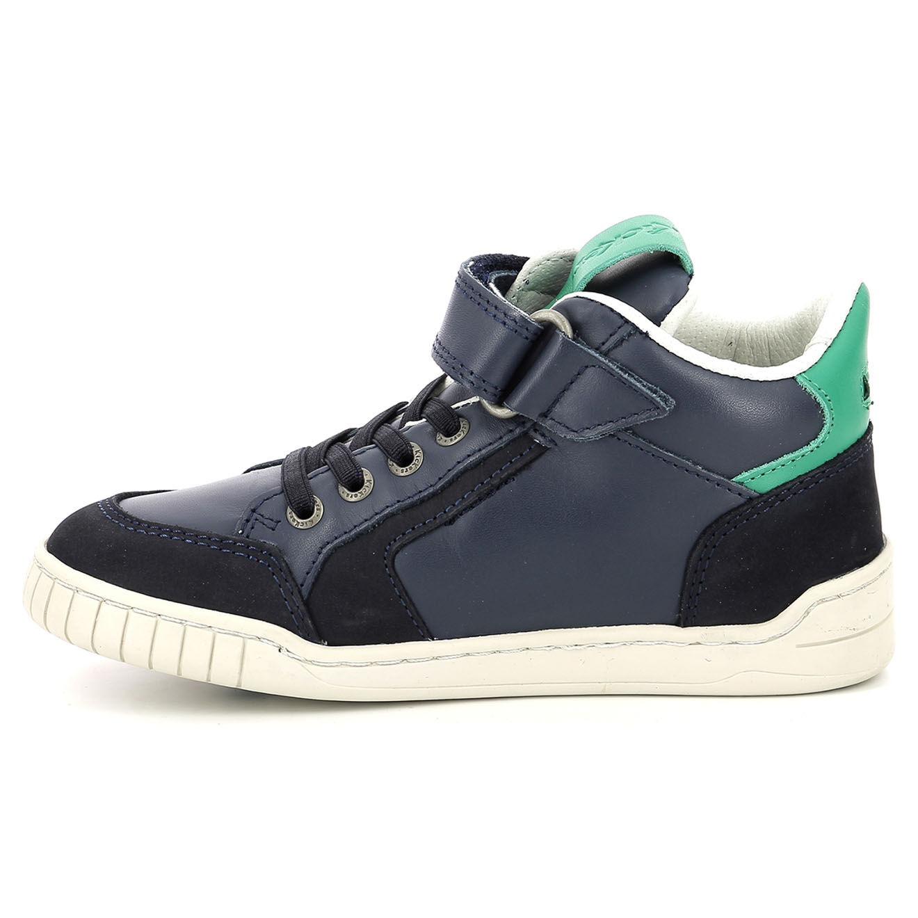 Kickers Baskets en Cuir Wincky Cdt marine/vert/bleu