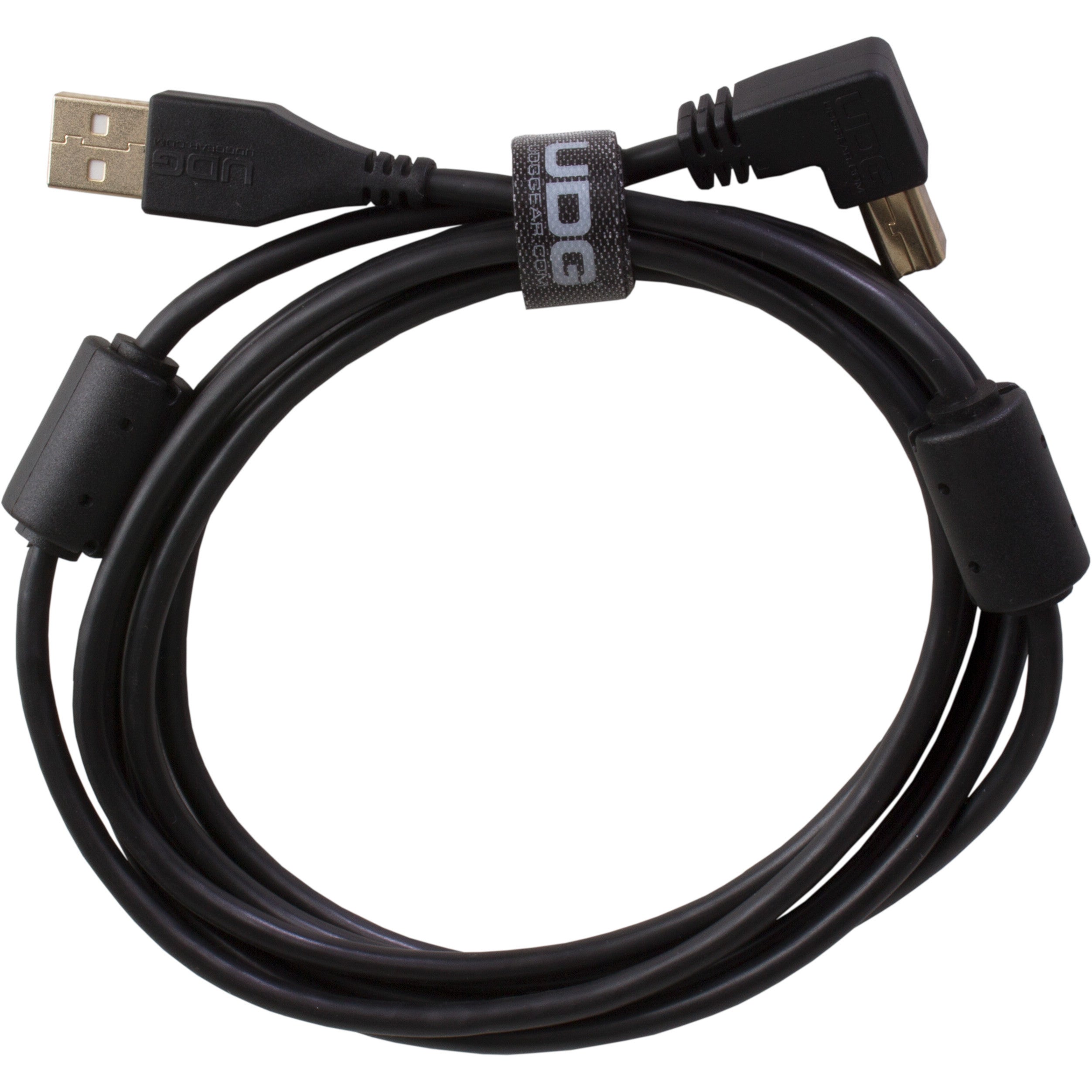 UDG U95004BL audio kabel USB 2.0 A-B haaks zwart 1m