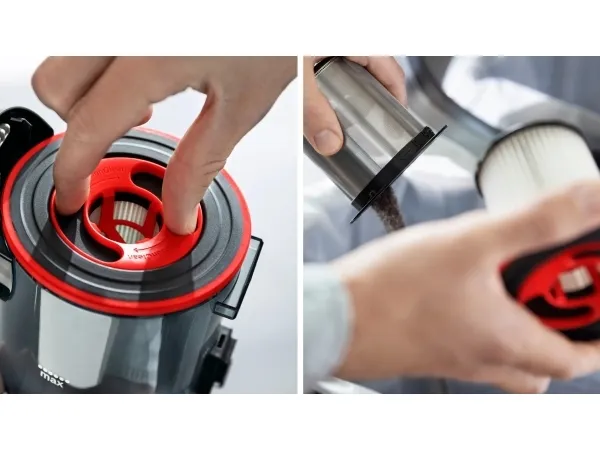 Bosch Unlimited 7 BCS711PET ProAnimal - Støvsuger - pind/håndholdt (2-i-1) - uden pose - ledningsfri - rød - 1 batteri