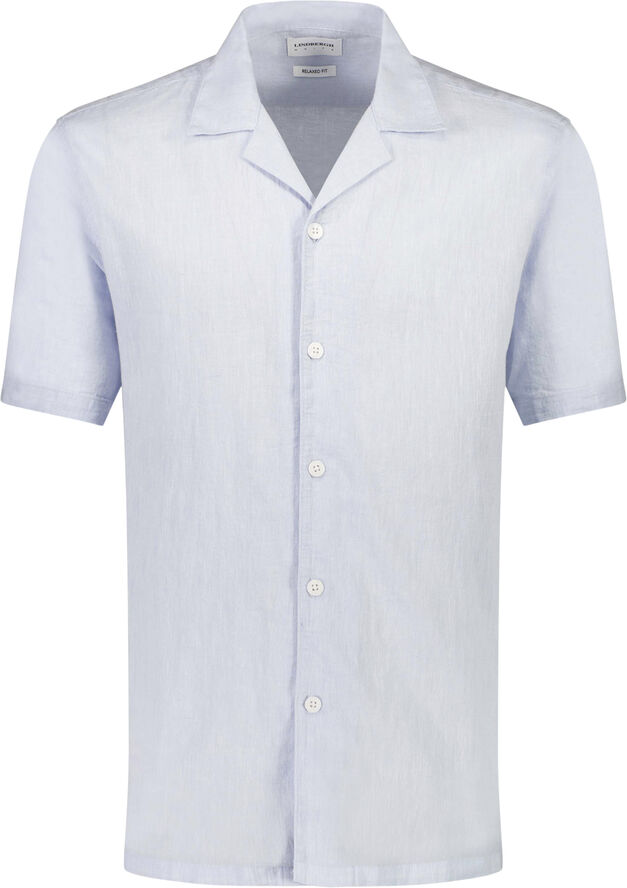Lindbergh Casual linen blend resort S/S Light blue