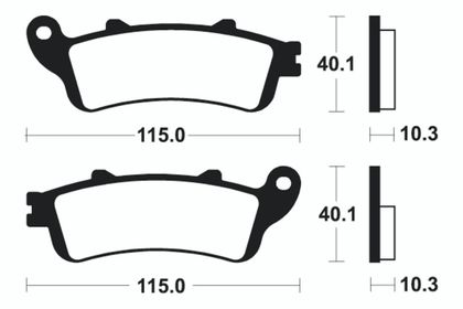 Plaquettes de freins Tecnium Performance métal fritté - MR380