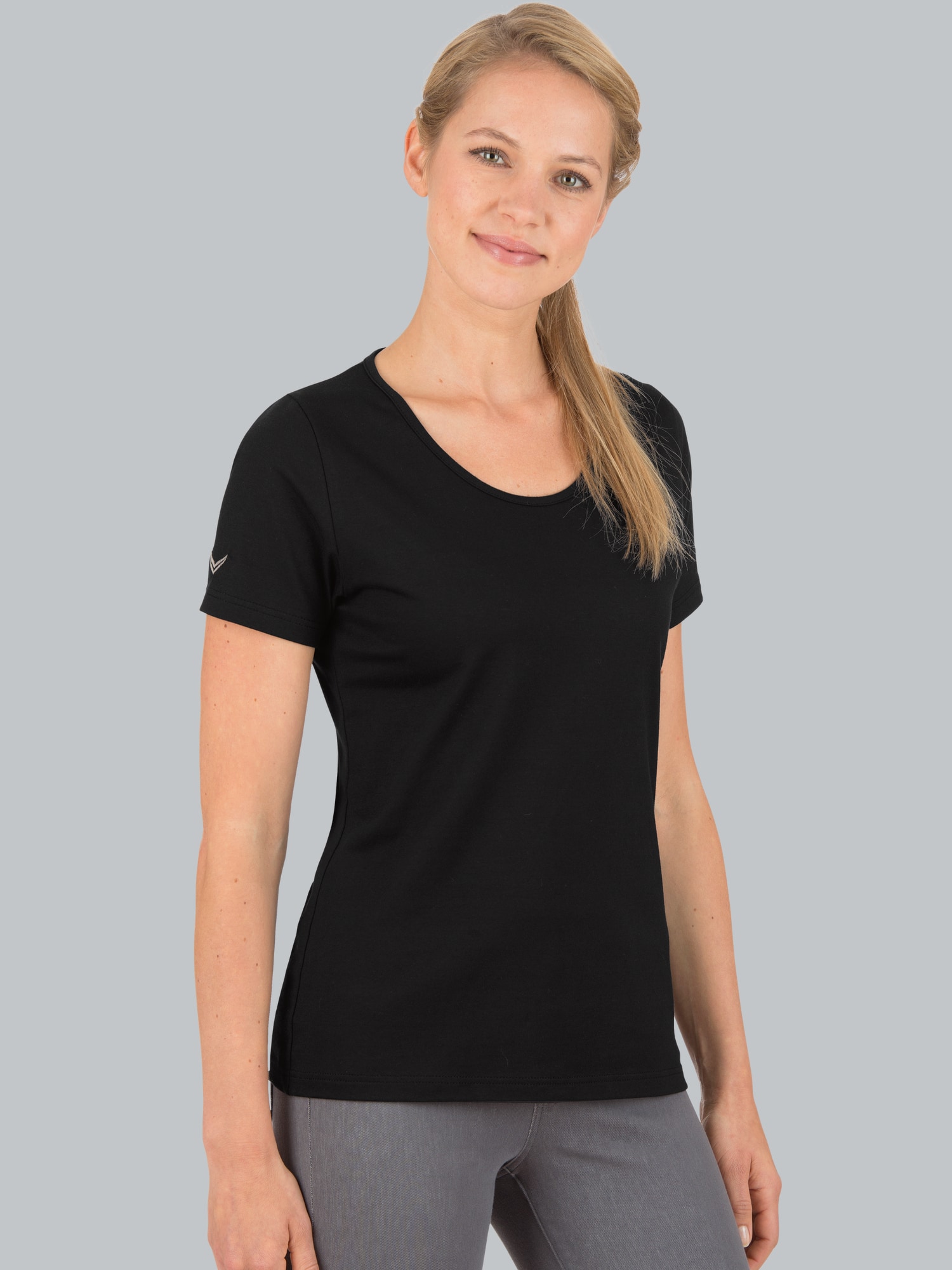 T-Shirt aus Biobaumwolle Schwarz-C2C