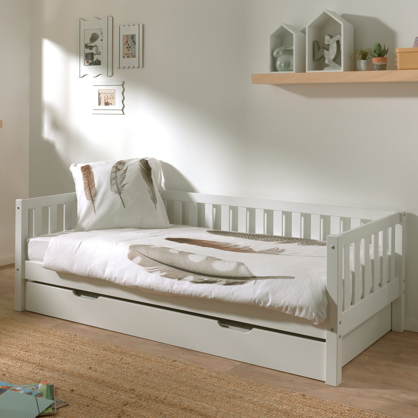 Vipack Fritz Kajuitbed met Bedlade 90 x 200 cm - Wit