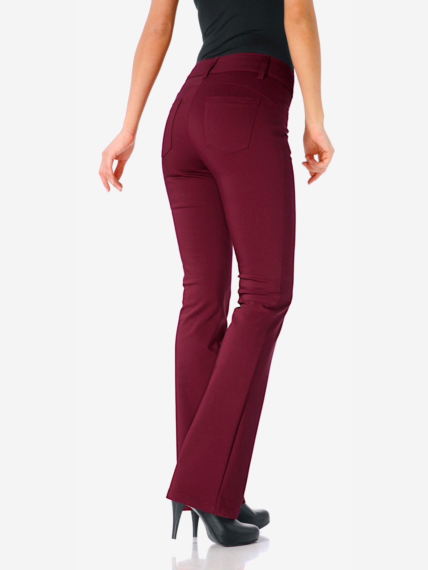 Pantalon effet ventre plat coupe bootcut tendance