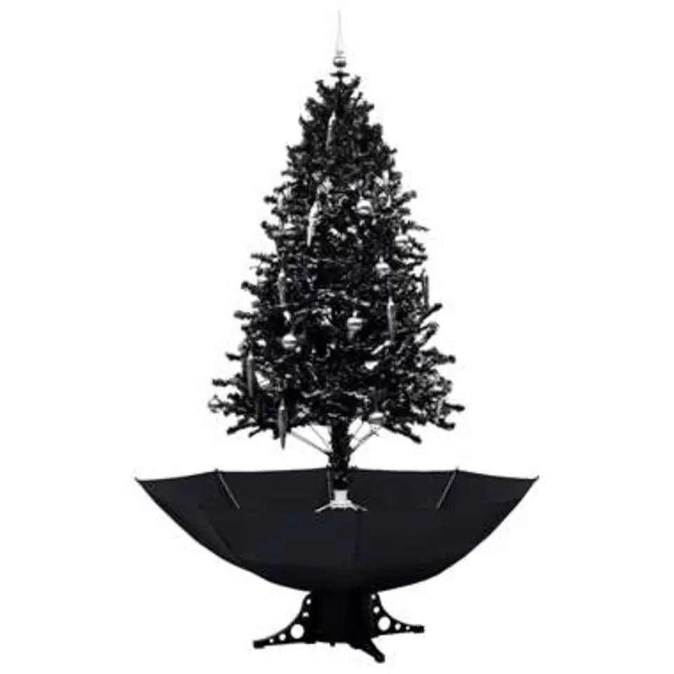 vidaXL - Sneeuwende Kerstboom - Zwart - 190 x 115 cm