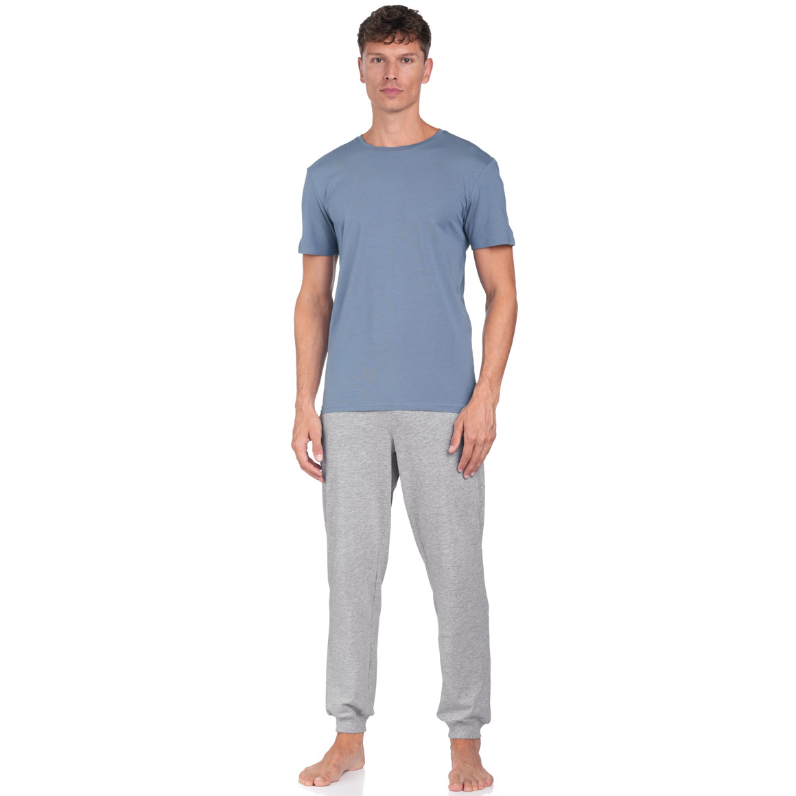 VanVaan 2 Herren T-Shirts mit Rundhalsausschnitt hellgrau / hellblau