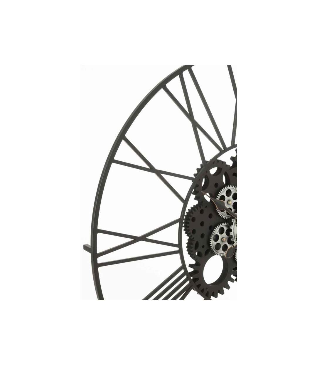 Paris Prix - Horloge Murale Design chiffres Romains 80cm Noir