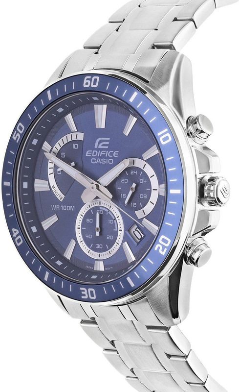 Casio - EFR-552D-2AVUEF - Chronograaf Horloge - Blauw - Roestvrijstaal