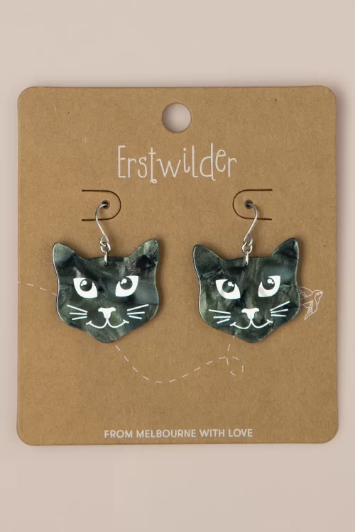 Erstwilder Black Cat oorbellen