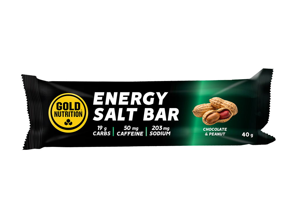 BARRA GOLDNUTRITION SALT BAR CHOCOLATE AMENDOIM 40G