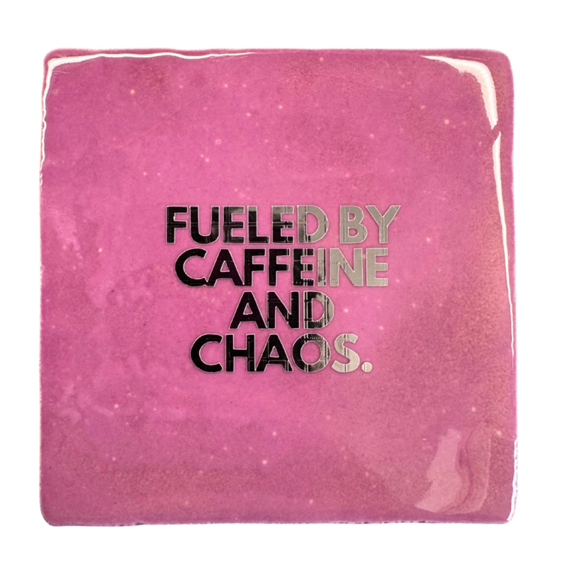 Bludd tegeltje Caffeine and chaos