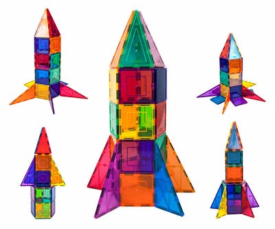 PicassoTiles Rocket Booster Magnetisk Byggesett 32 Deler