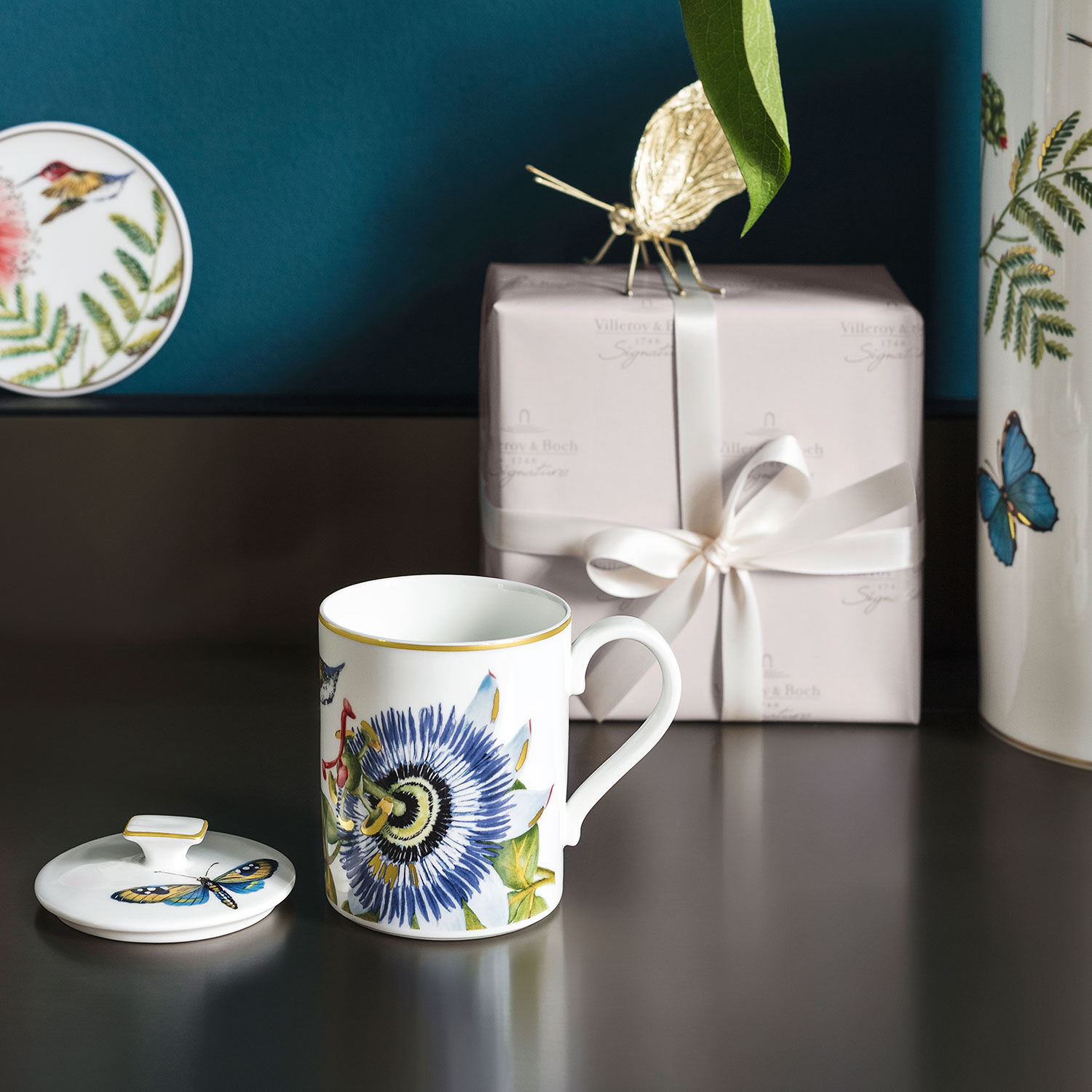 Amazonia Mug Multi-colored, 8.8 oz, Premium Bone Porcelain