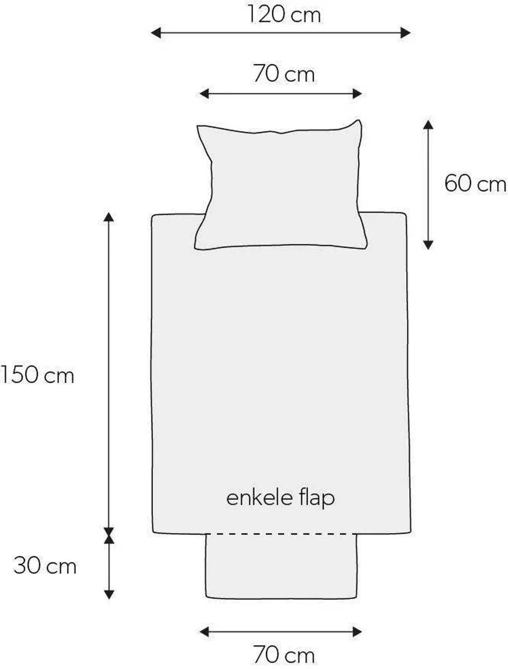 polyester-katoenen dekbedovertrek kinderbed (120x150 cm)