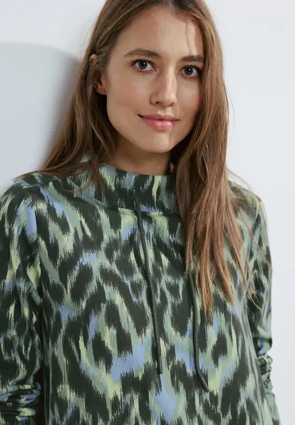 Stehkragen Kleid - strong khaki
