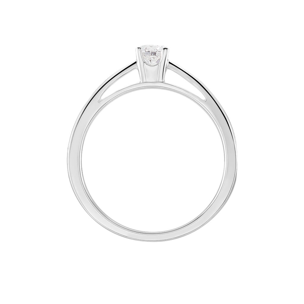 Bague Solitaire Iris Or Blanc Diamant