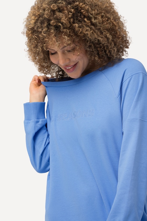 Sweatshirt, Stickerei, Classic, Rundhals, Langarm