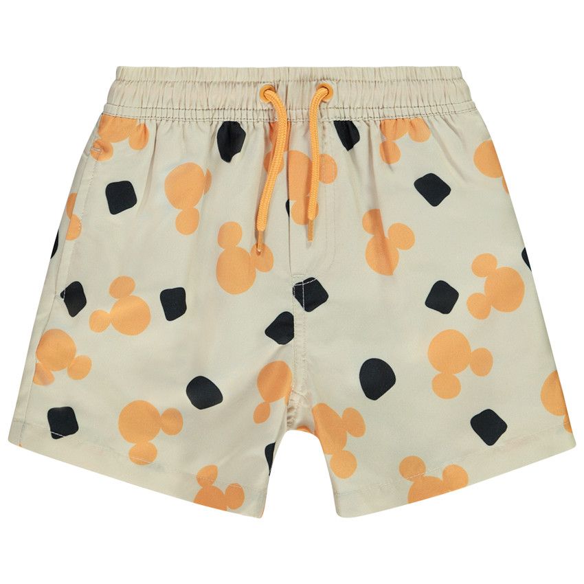 Short de bain imprimé Mickey Disney pour garçon - Ecru