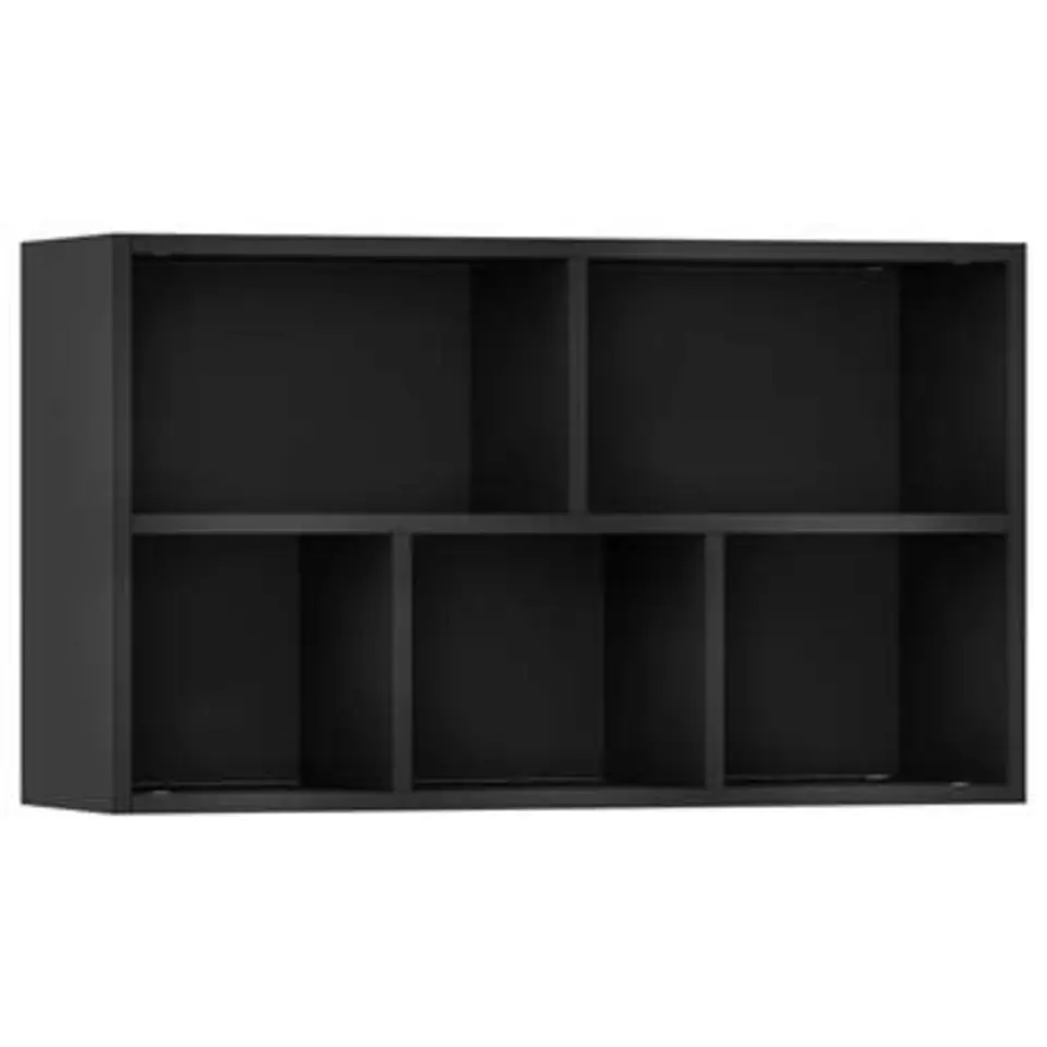vidaXL - Boekenkast - Zwart - Bewerkt hout