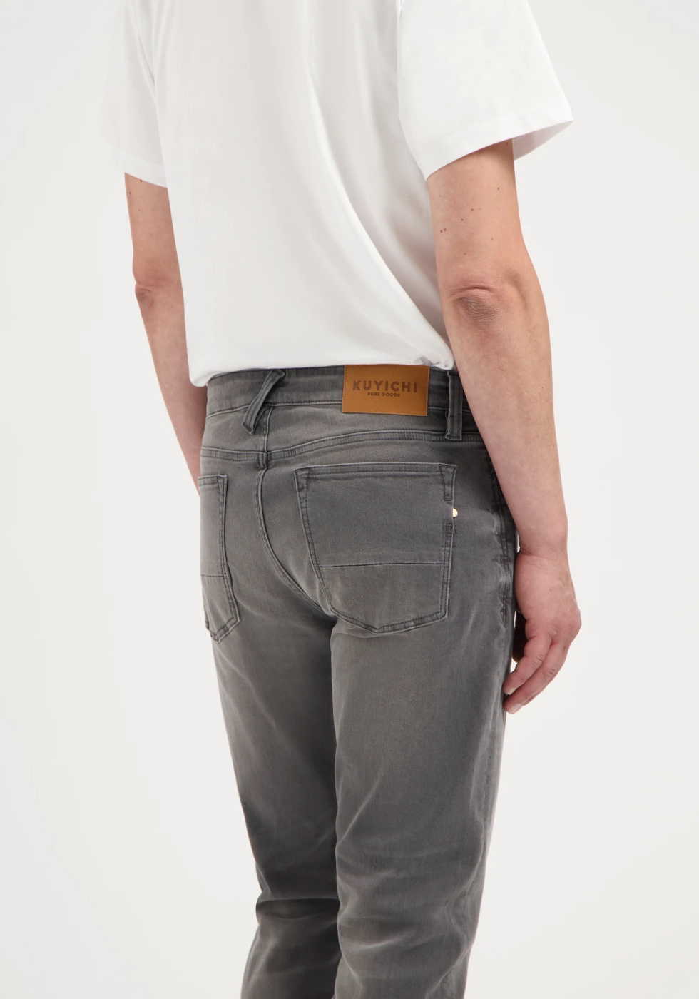 Kuyichi Herren-Jeans Jim Regular Slim Stone Grey
