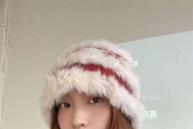 Zaalouk - Fluffy Trim Knit Beanie