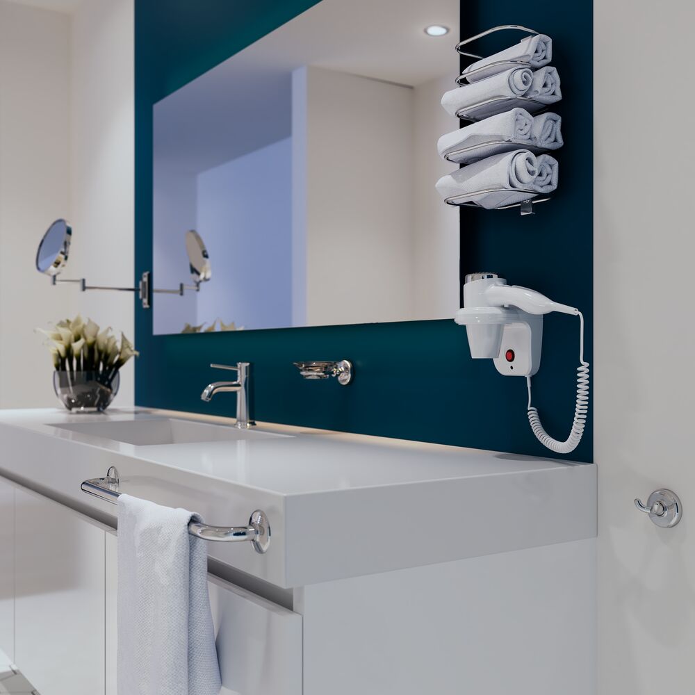 Geesa Mirror scheerspiegel 2-armig 5x vergrotend ø 200 mm chroom