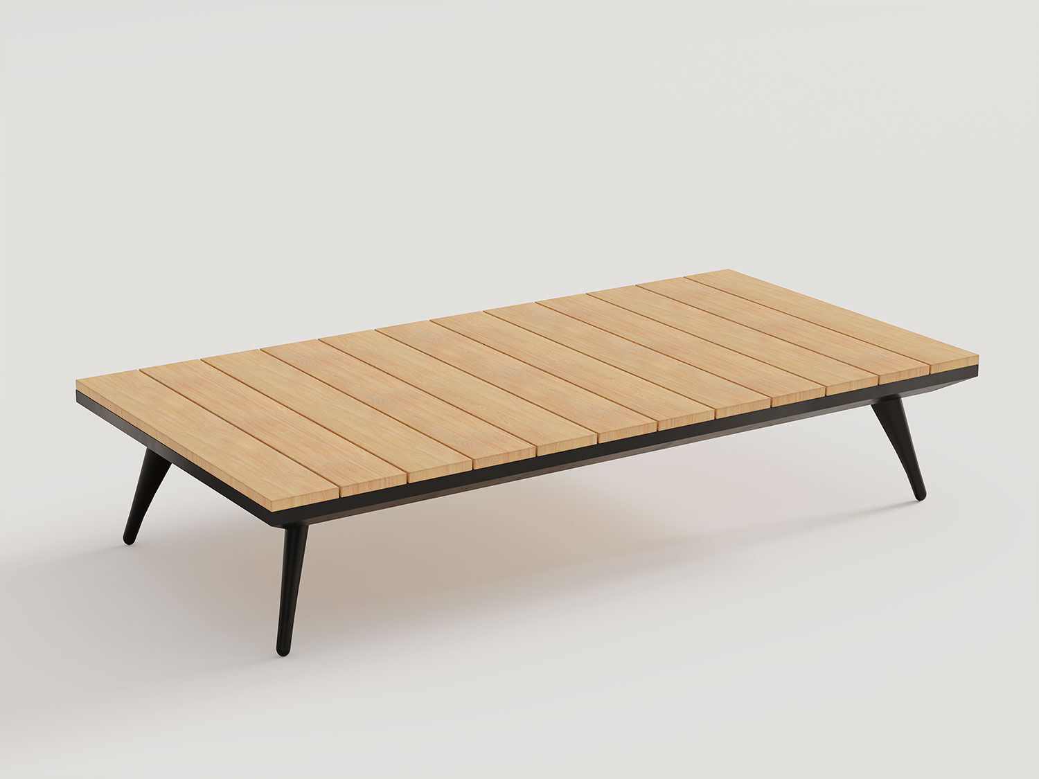 Gartenlounge Jason, mit Teakholz, Armteil links
