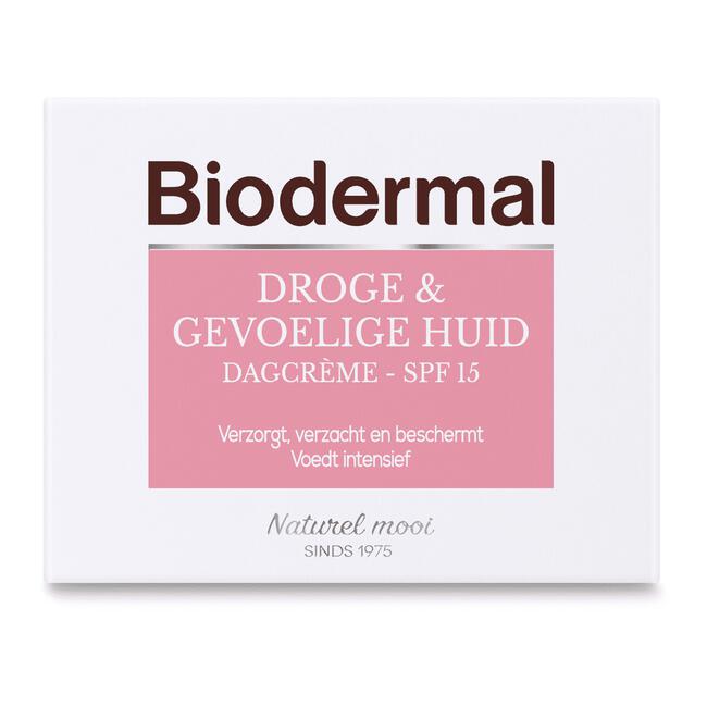 Biodermal Dagcrème Droge & Gevoelige Huid SPF 15 50 ML