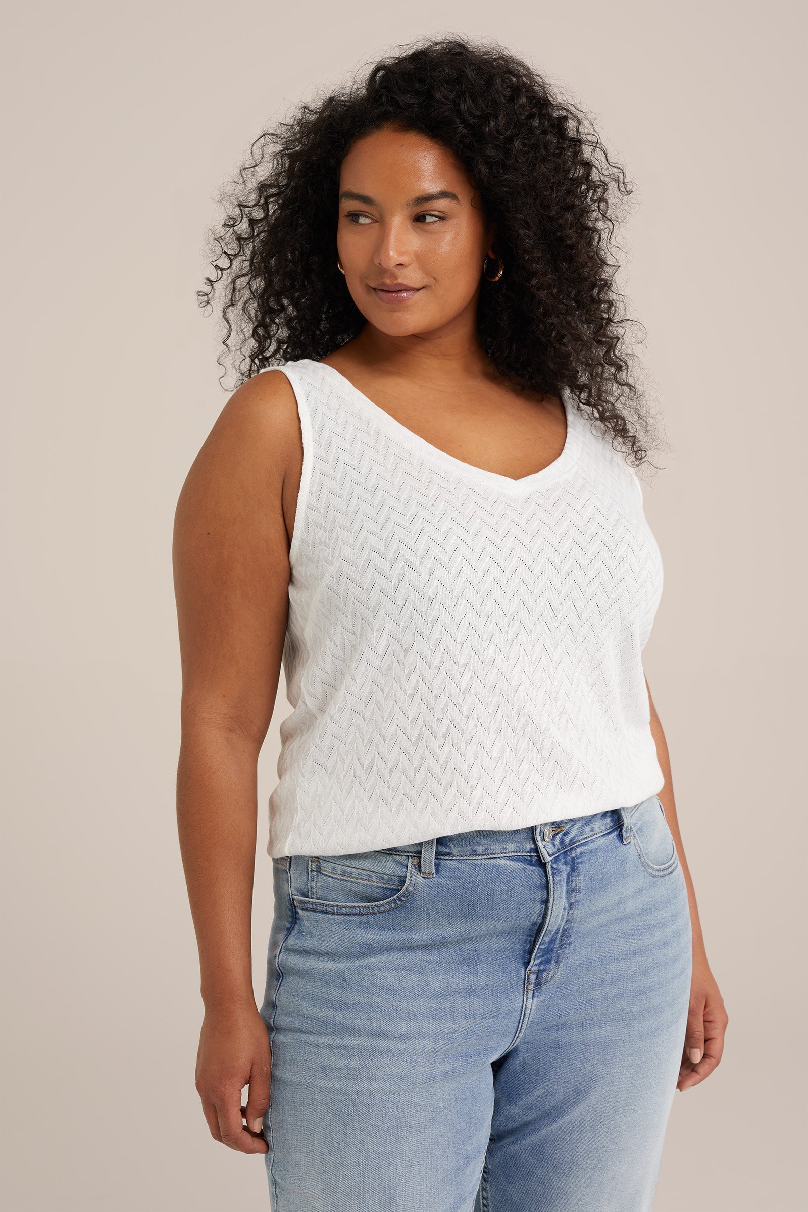 singlet met dessin - Curve WE Fashion Wit