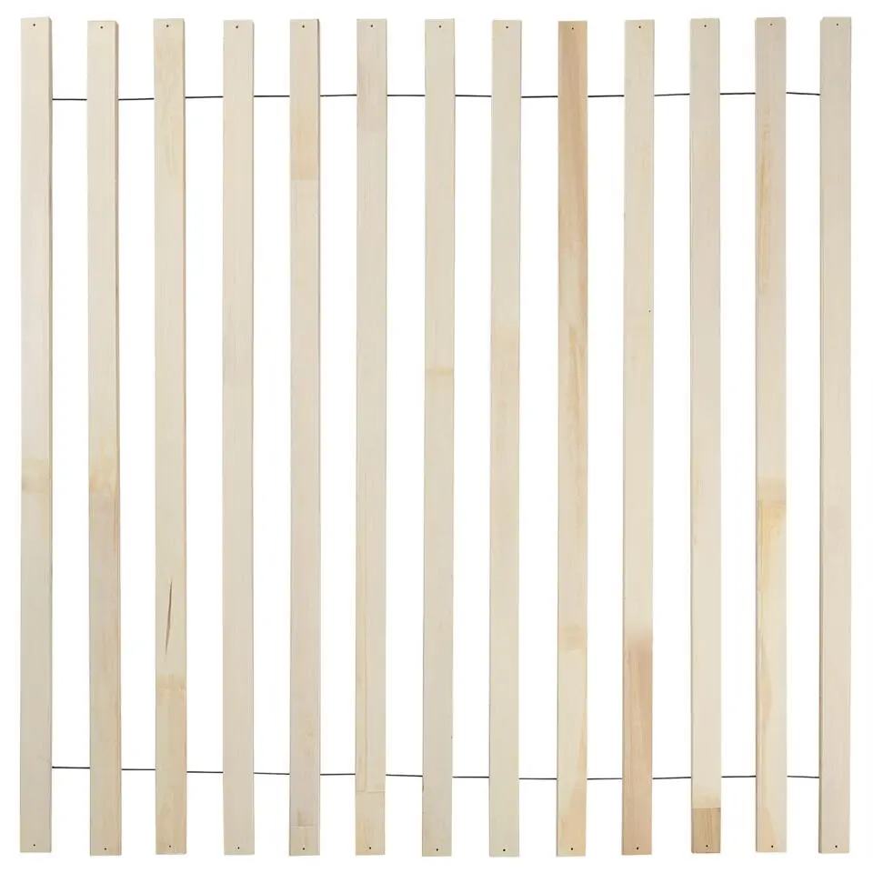 TOUCY - Tweepersoonsbed - Lichtbruin - 180 x 200 cm - Rubberhout