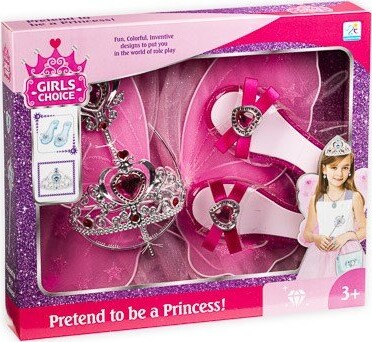 Prinsesse Fe Udklædning - 5 Dele - Pink - Girls Choice