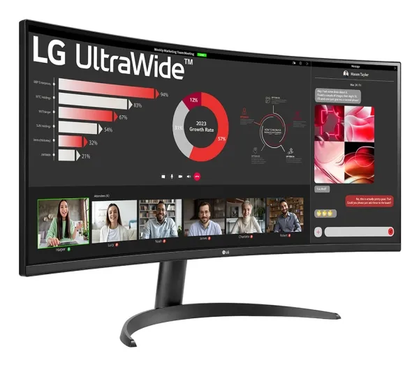 LG UltraWide 34WR50QK-B - LED-skærm - kurvet - 34