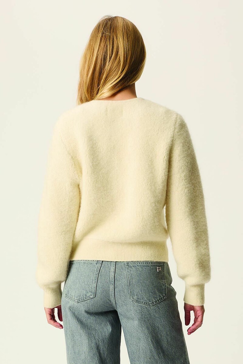DES PETITS HAUTS<br>Carigan com gola redonda, COMINHO