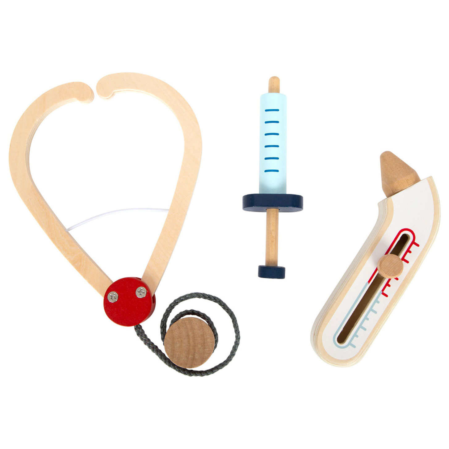Small Foot-Dokterjas met Houten Accessoires, 4dlg.