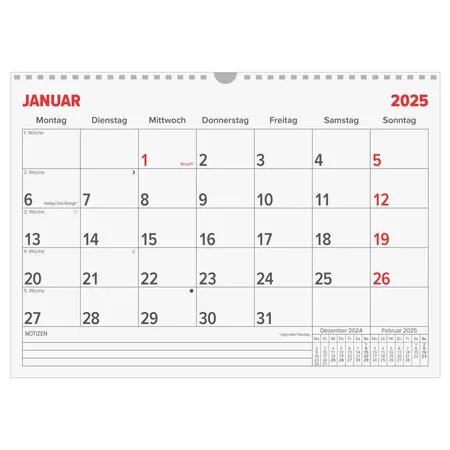 Idena Monatsterminplaner 2025 - A4, FSC® Mix