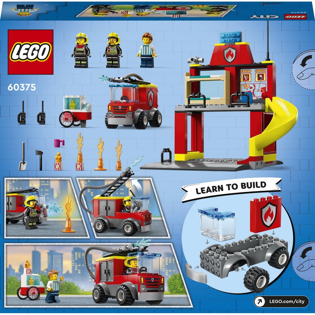 La caserne et le camion des pompiers Lego City 60375