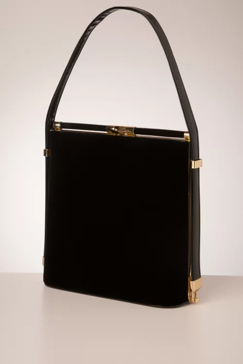Banned Retro Felicia Velvet handtas in zwart