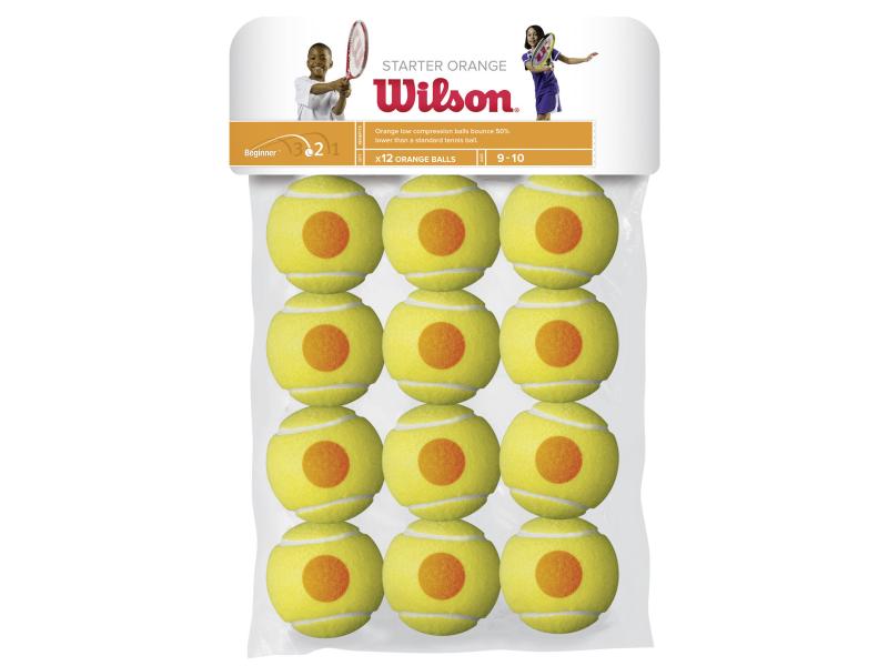 Wilson Tennisball Starter Orange Set mit 12 Bällen