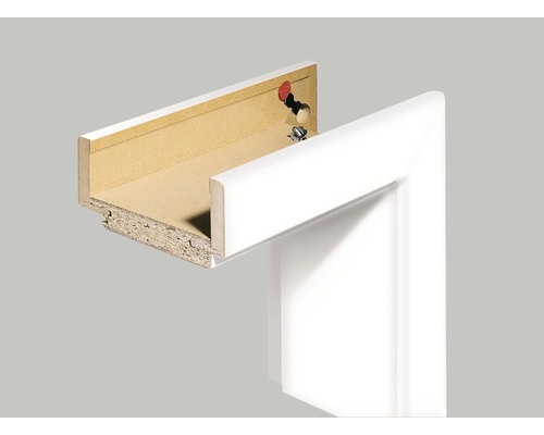 Compleet kozijn Pertura CPL wit (vergelijkbaar met RAL 9010) 198,5x86,0x12,0 cm Links voor geluidsisolerende appartementsdeur