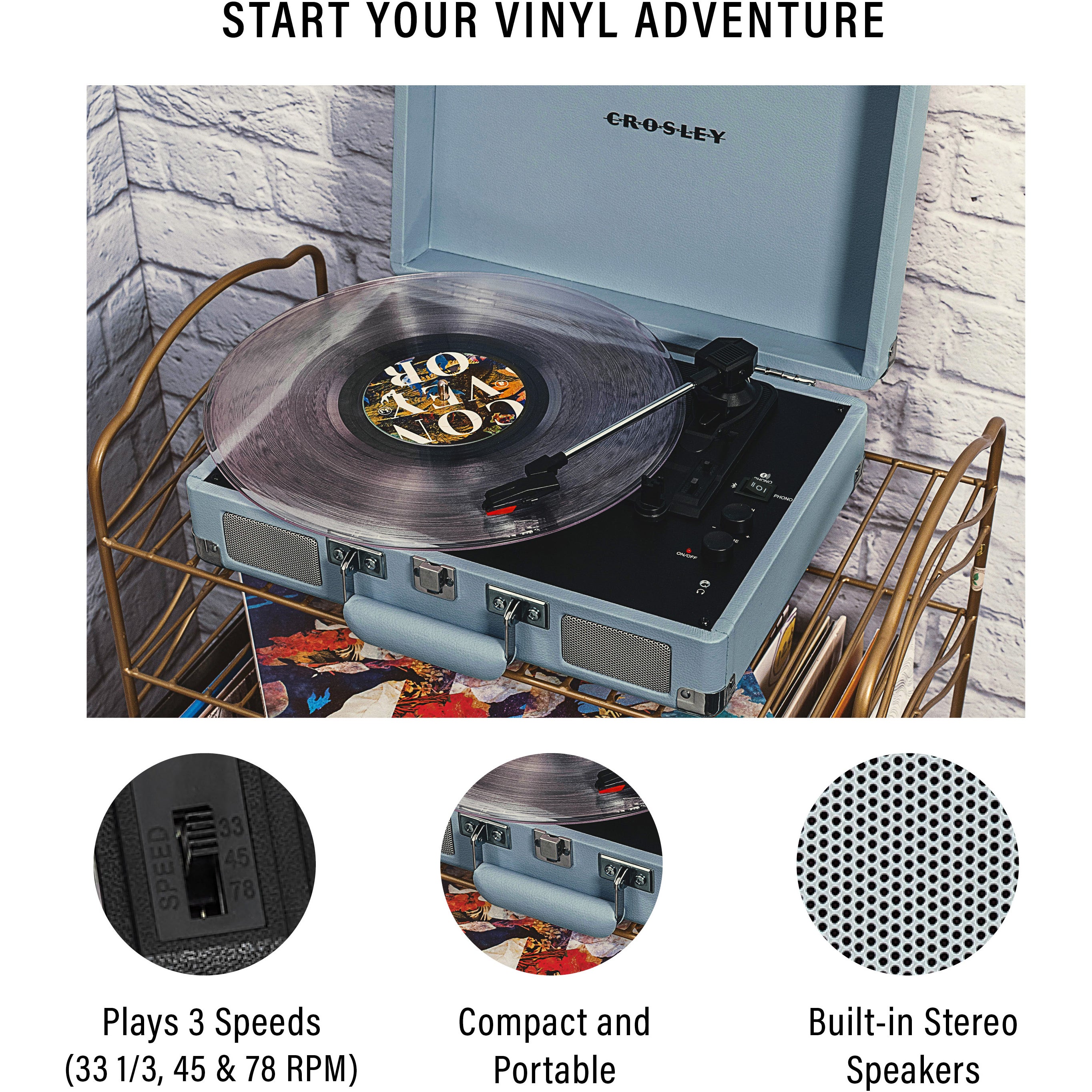 Crosley CR8005F-TN4 Cruiser Plus Tourmaline platenspeler