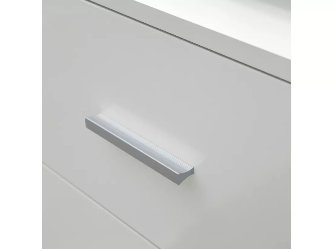 Armoire de Salle de Bain 60x65,5x33cm Commode avec Tiroir et Porte Blanc