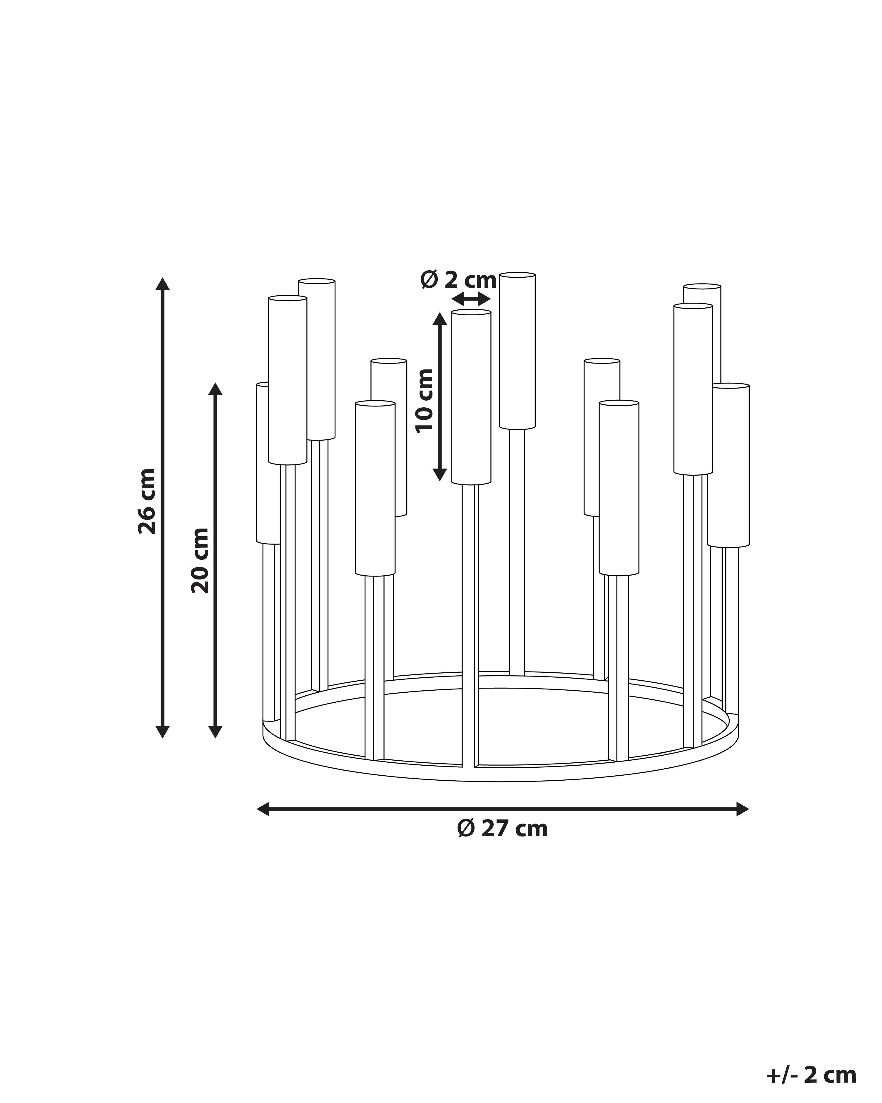 Kaarshouder TRAFARIA Metaal 26 cm Goud
