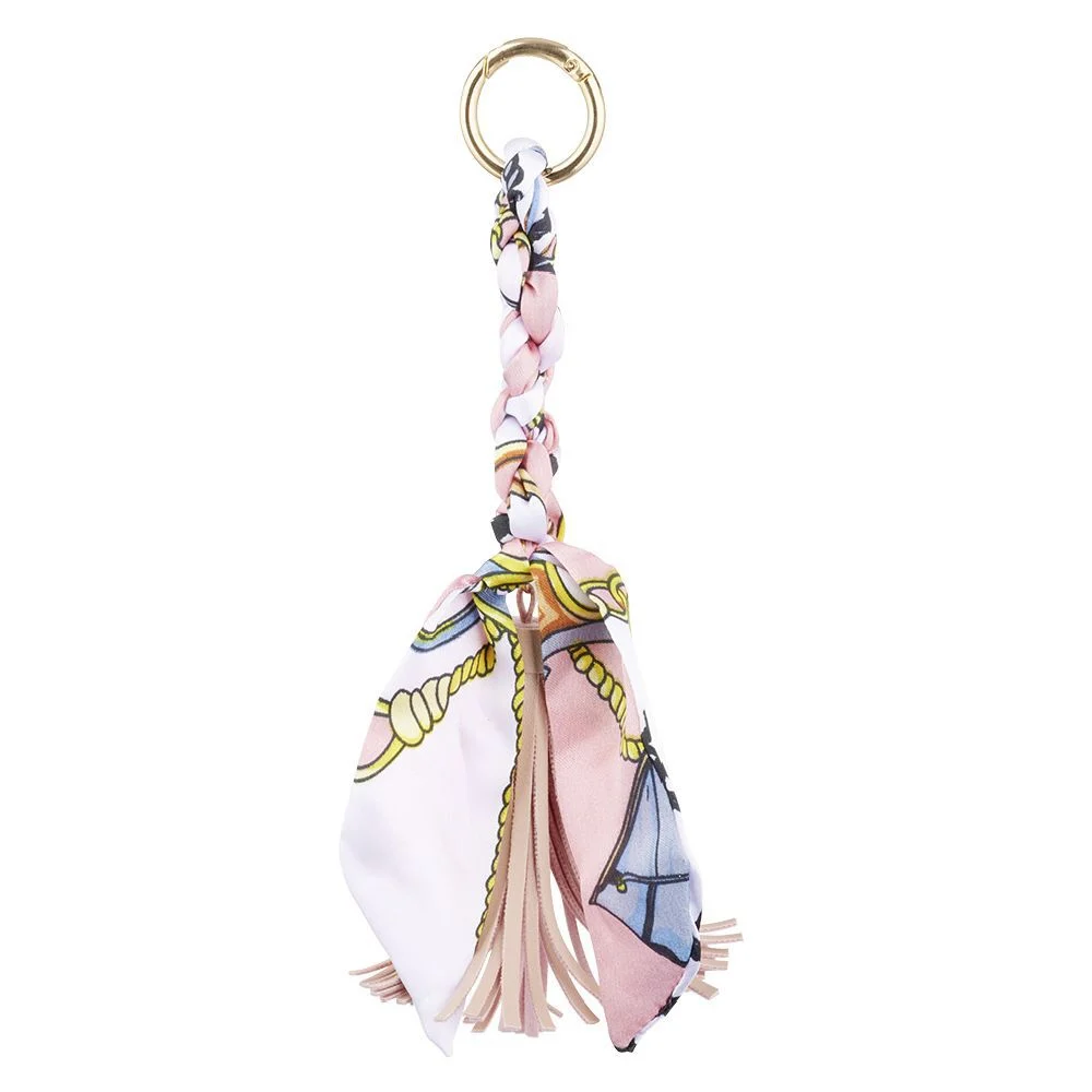 Porte-clés pompon foulard